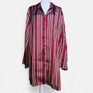 Vintage Victoria's Secret Satin Pajama Shirt Women's Size Large NWT